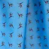 Silk Twill Double-Sided Scarf | Bird of Paradise—Blue