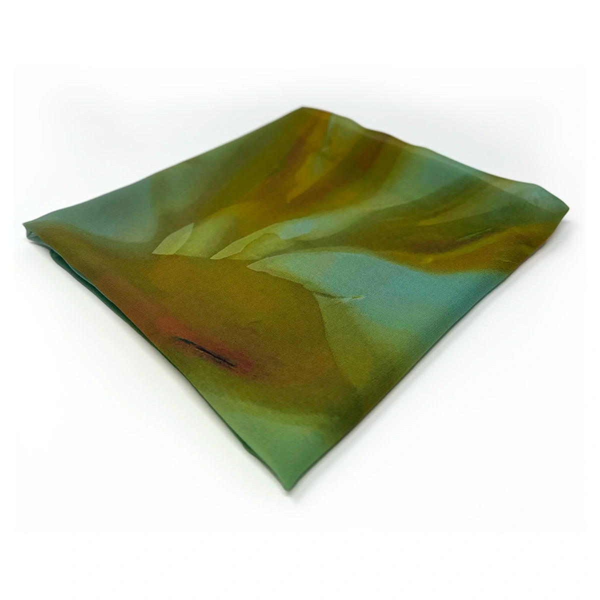 Silk Chiffon Scarf | Bird of Paradise—Gold & Green