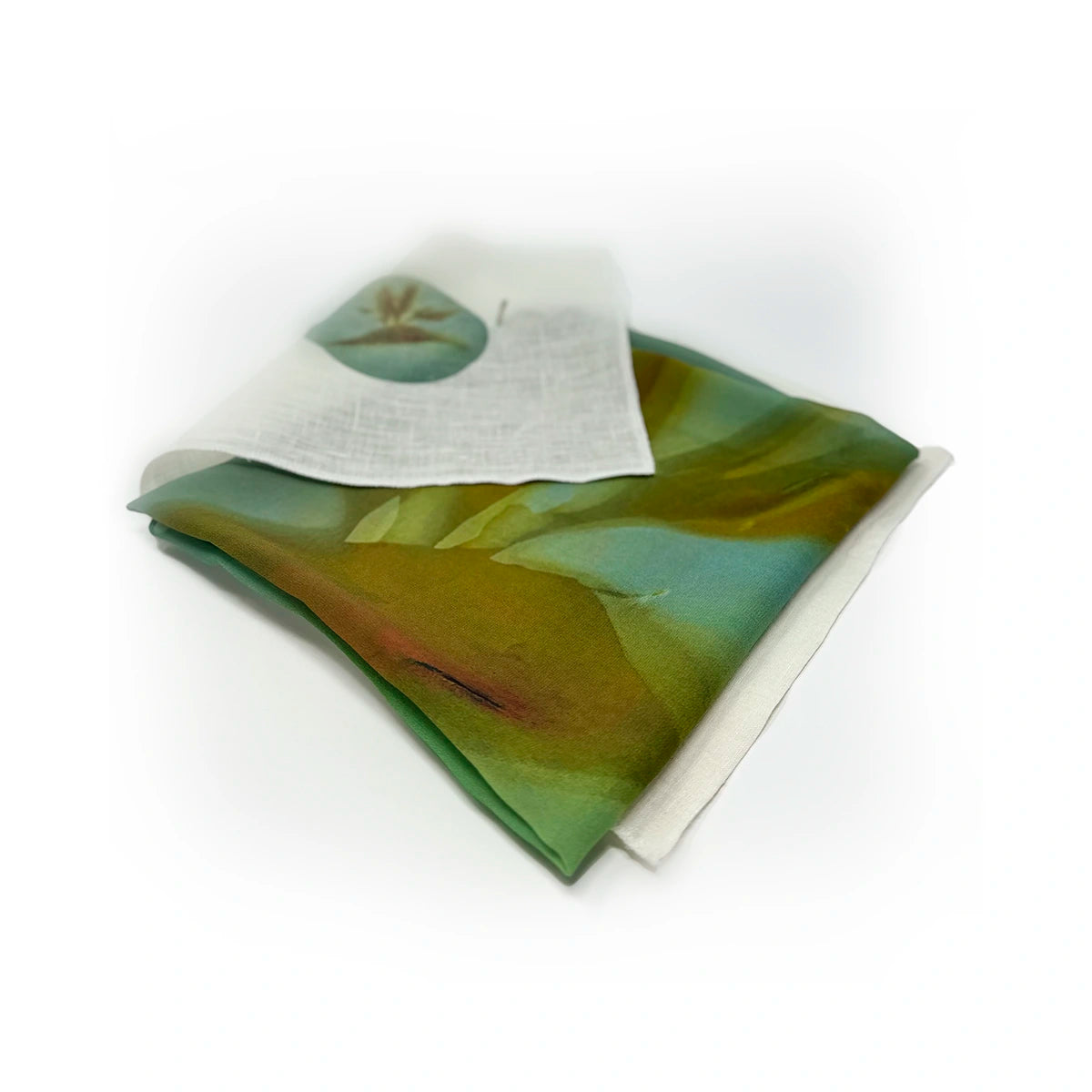 Silk Chiffon Scarf | Bird of Paradise—Gold & Green