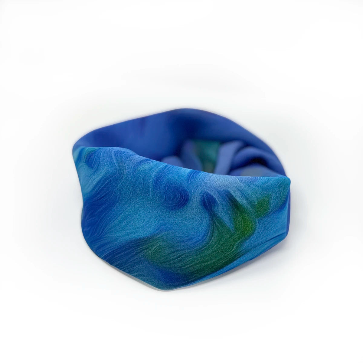 Silk Chiffon Scarf | Rosewood—Blue