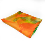 Silk Chiffon Scarf | Lenten Rose Overlays—Orange