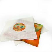 Silk Chiffon Scarf | Lenten Rose Overlays—Orange