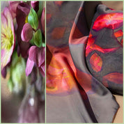 Silk Twill Double-Sided Scarf | Lenten Rose—Original & Flower