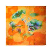 Silk Twill Double-Sided Scarf | Lenten Rose Overlays—Orange