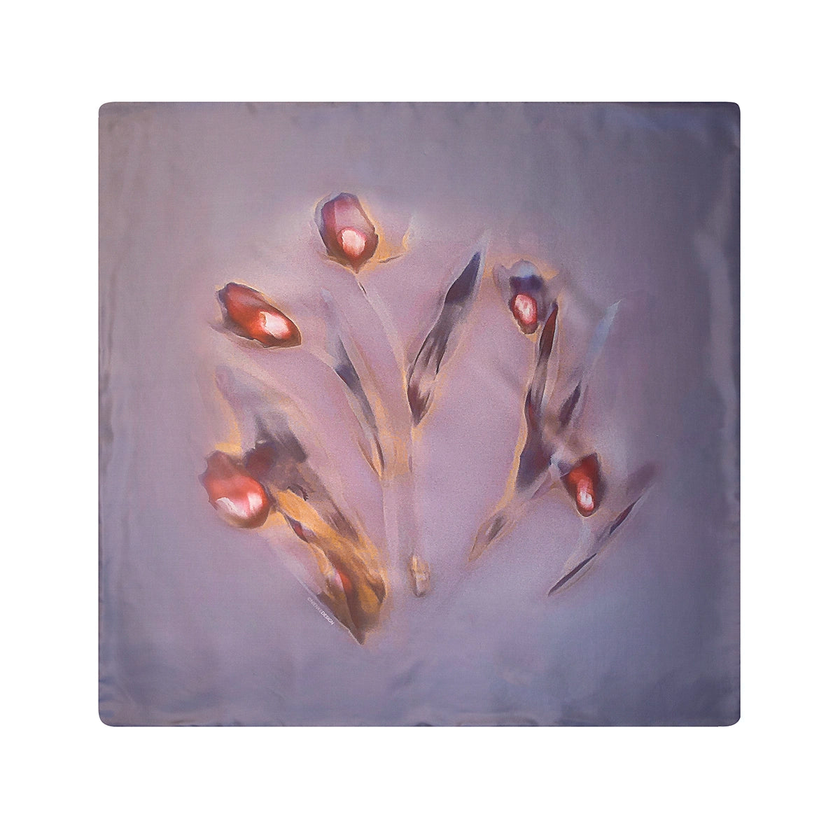 Silk Twill Double-Sided Scarf | Tulips—Original & Pair