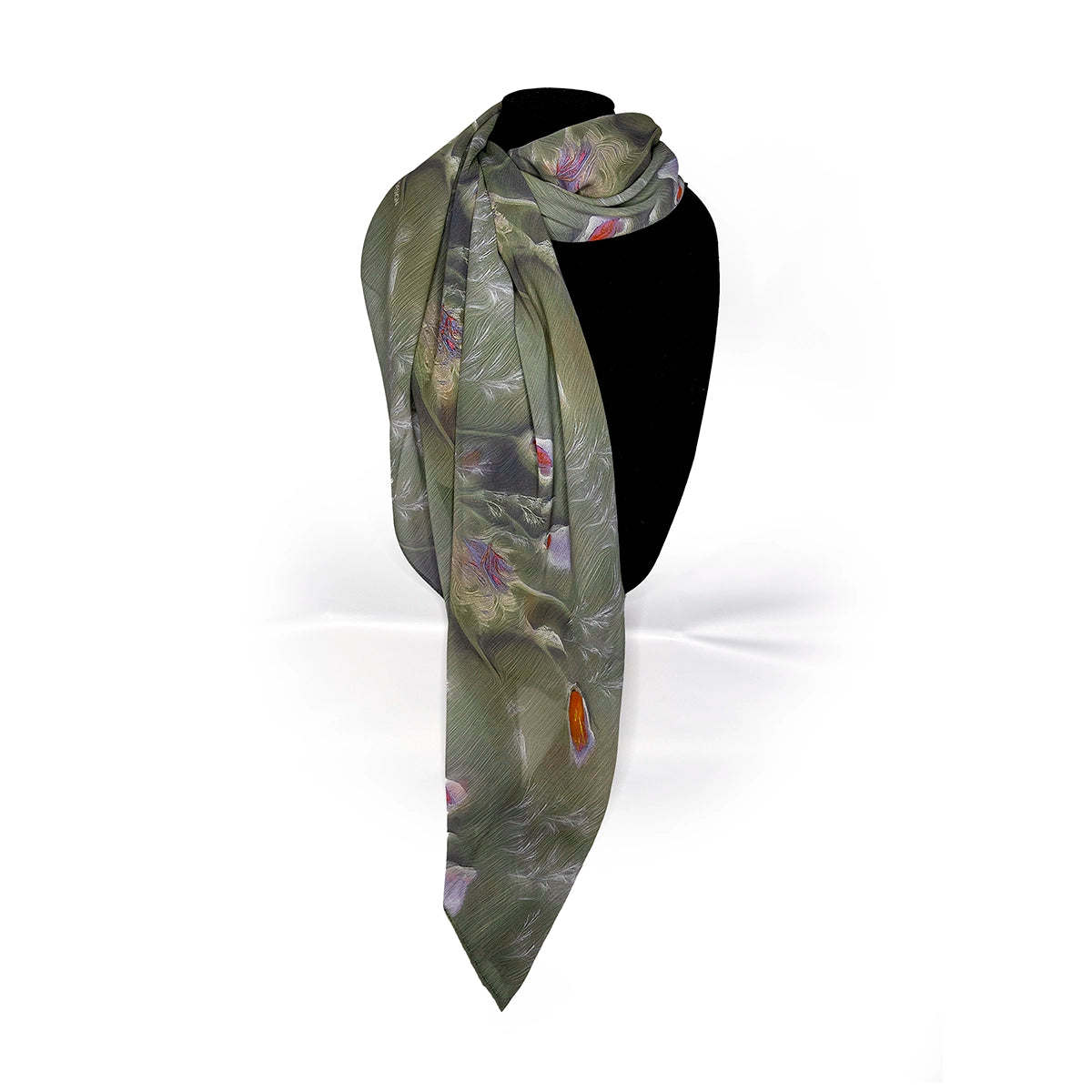 Silk Chiffon Scarf | California Poppies