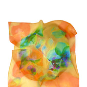 Silk Chiffon Scarf | Lenten Rose Overlays—Orange