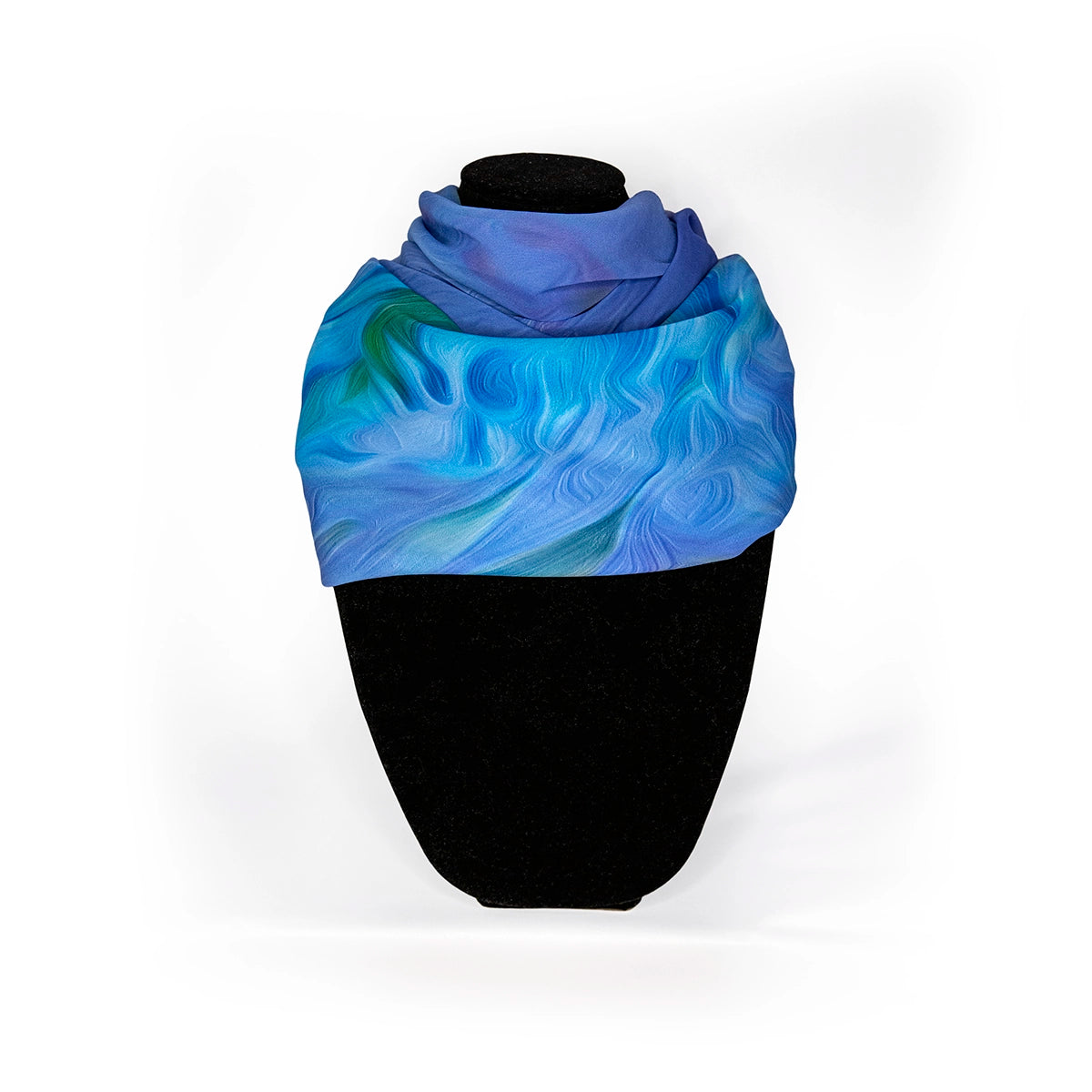 Silk Chiffon Scarf | Rosewood—Blue