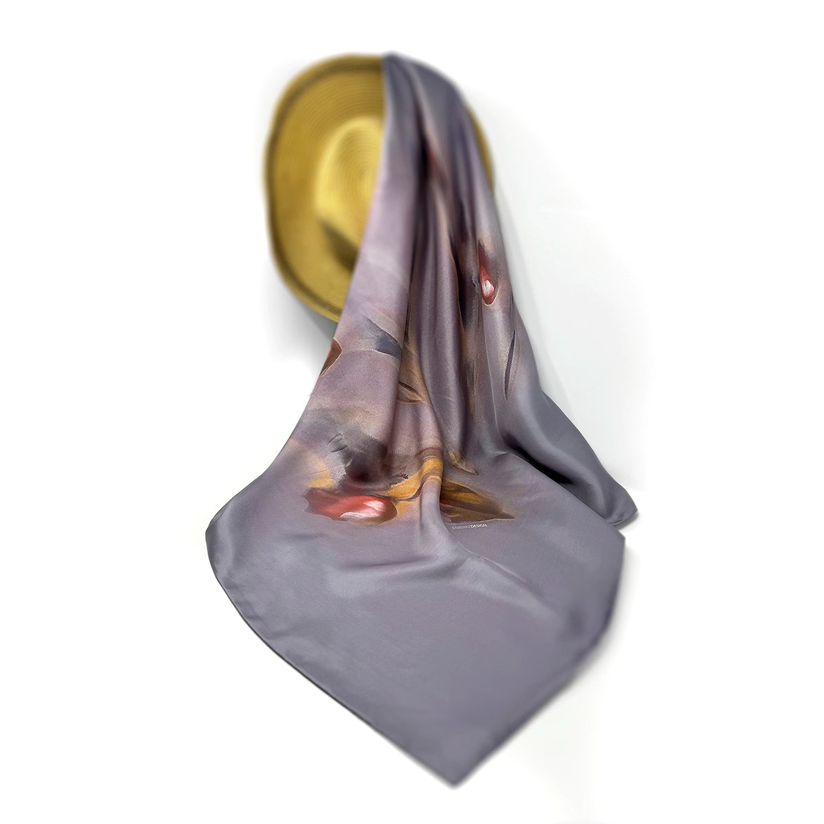 Silk Twill Double-Sided Scarf | Tulips—Original & Pair