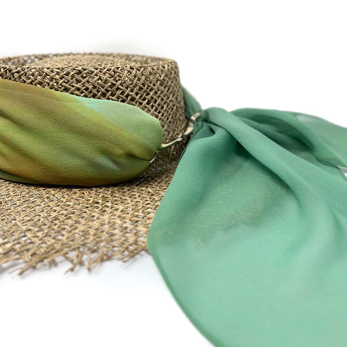 Silk Chiffon Scarf | Bird of Paradise—Gold & Green