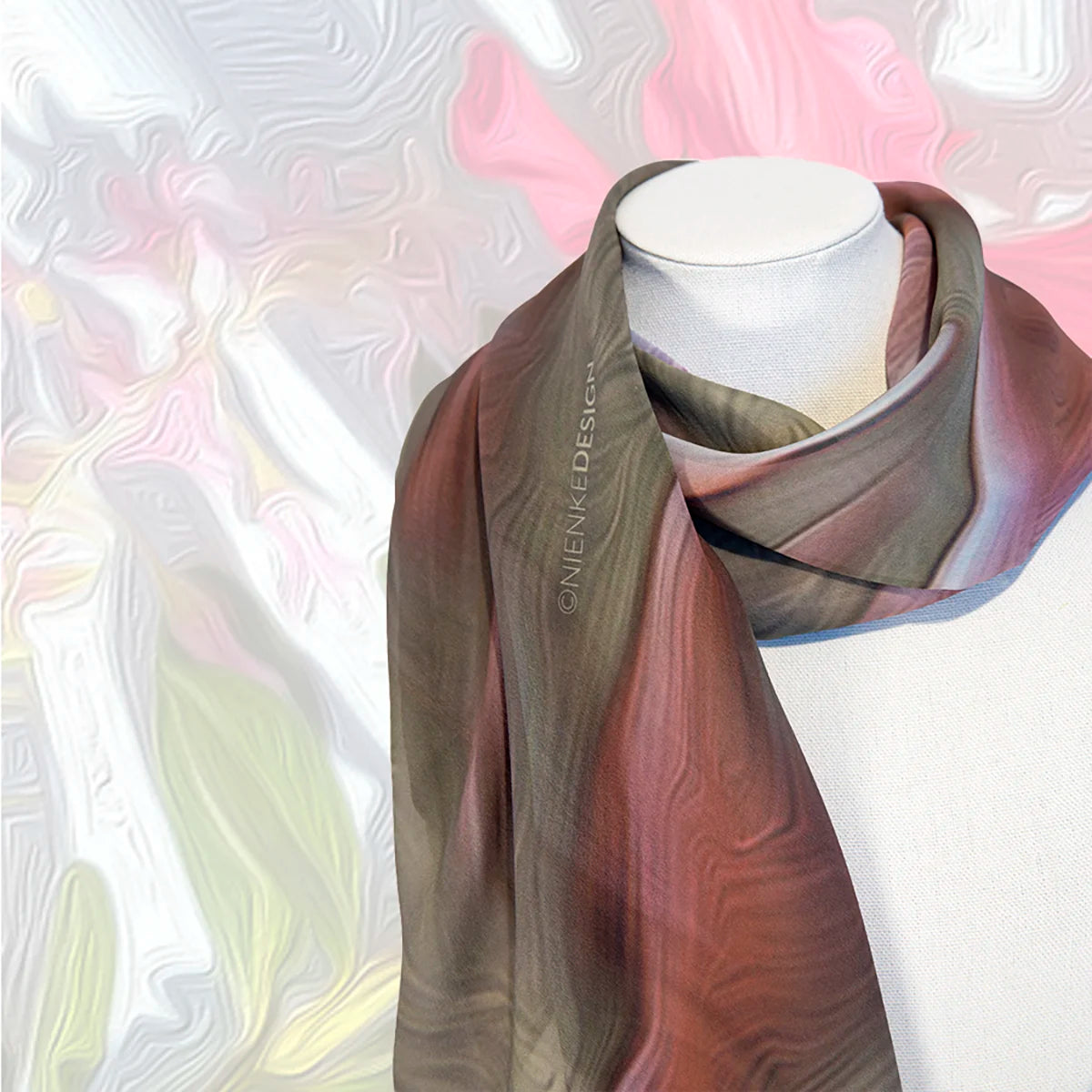 Silk Chiffon Scarf | Rosewood Bloom