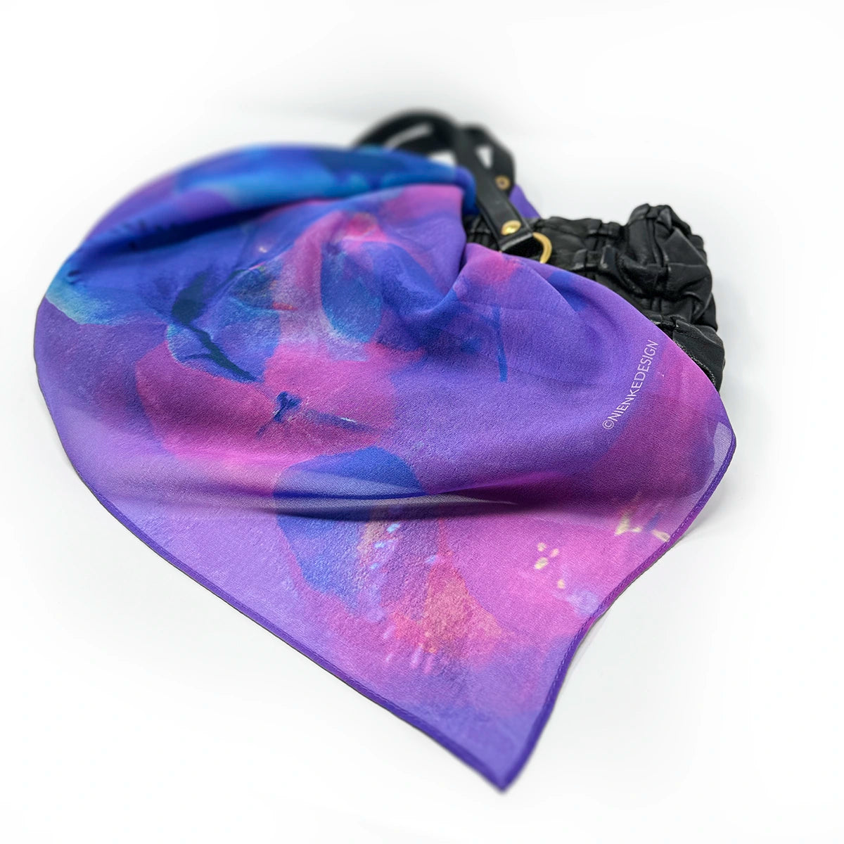 Silk Chiffon Scarf | Lenten Rose Overlays—Purple