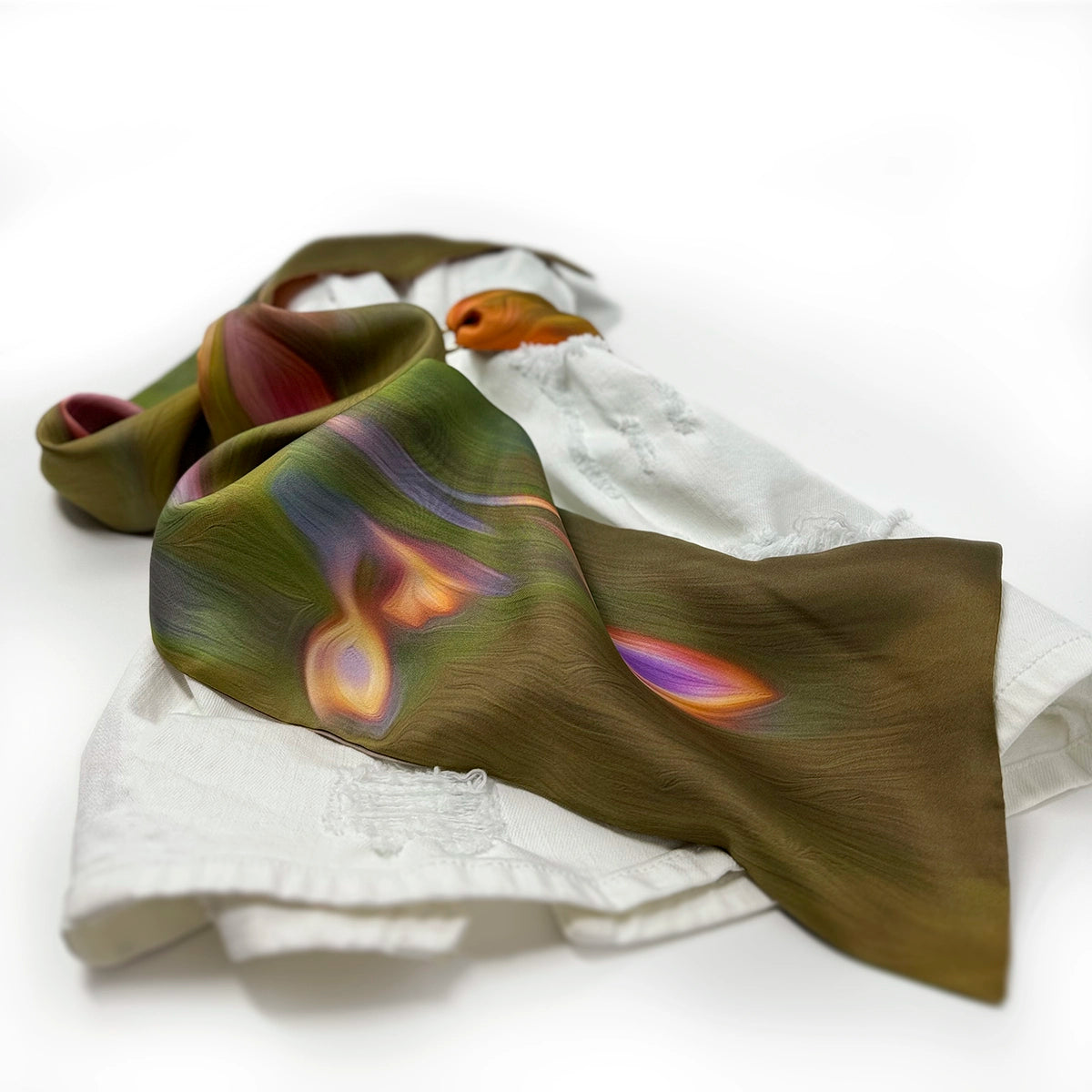 Silk Twill Double-Sided Scarf | Rosewood—Original