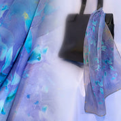 Silk Chiffon Scarf | Wildflower—Aqua